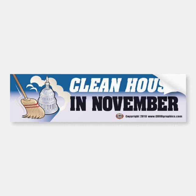 Clean House Bumper Sticker (Front)