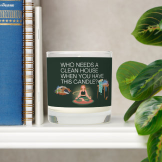 Clean House Funny Scented Jar Candle