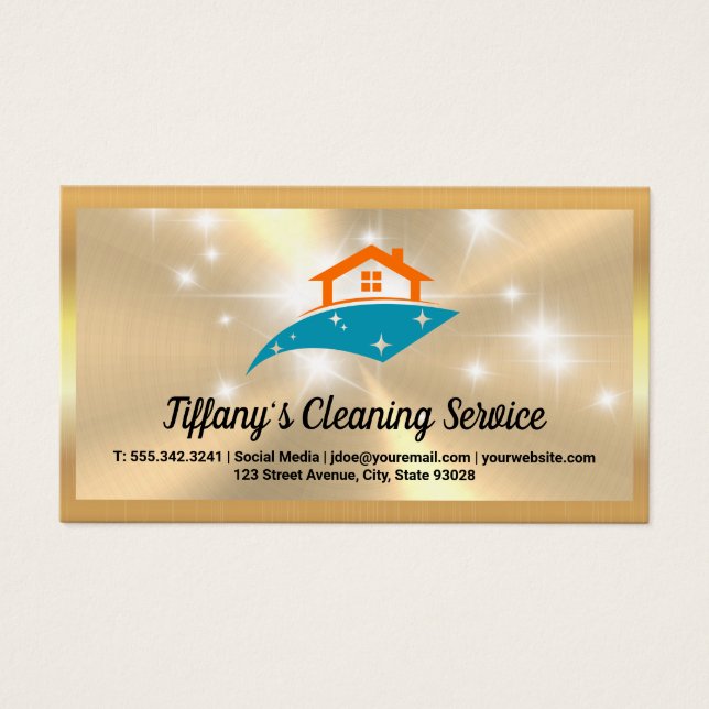 Clean House Logo Sparkle | Gold Metallic (Front)