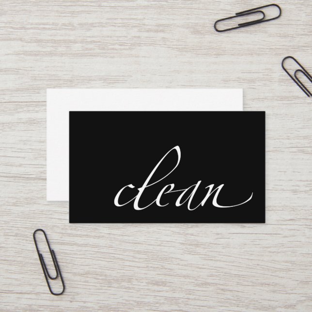 Clean Housecleaning Cleaner Business Card (Front/Back In Situ)
