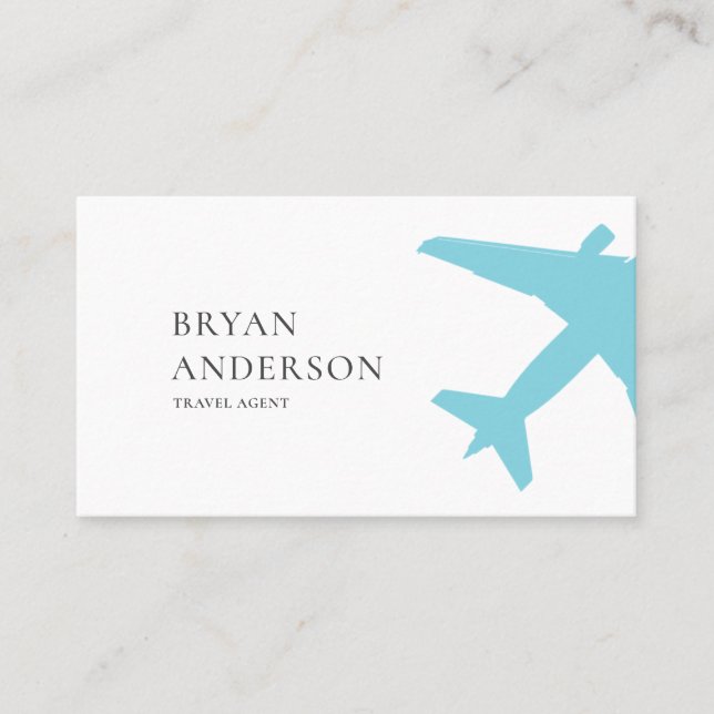 Clean Jet Silhouette Card – Minimal Aviation Look (Front)