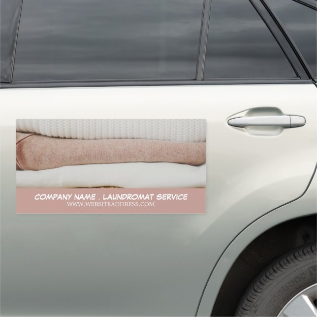 Clean Laundry, Laundromat, Cleaning Service Car Magnet (In Situ)