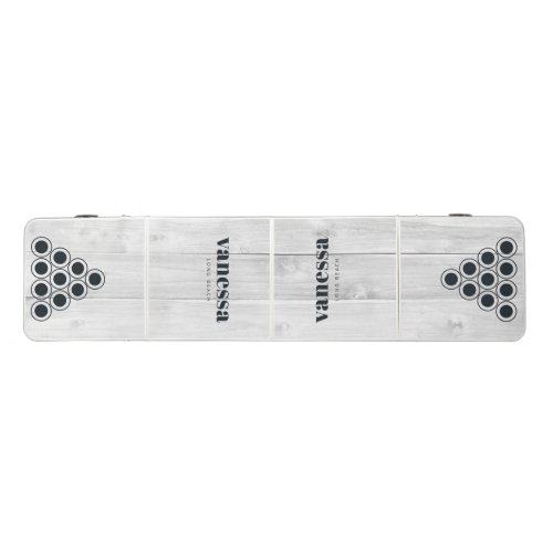 Clean Light Gray Wooden Minimal Modern ClassicName Beer Pong Table