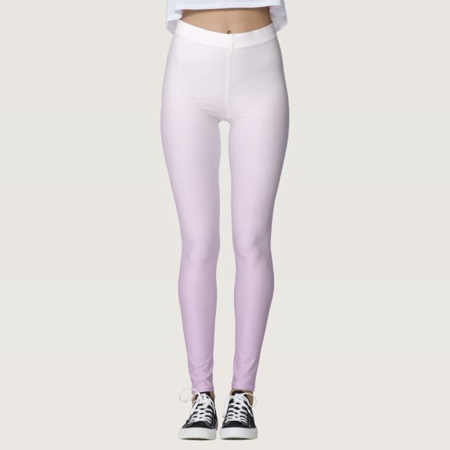 Clean Lilac Flat Shading Graphic Leggings (Front)