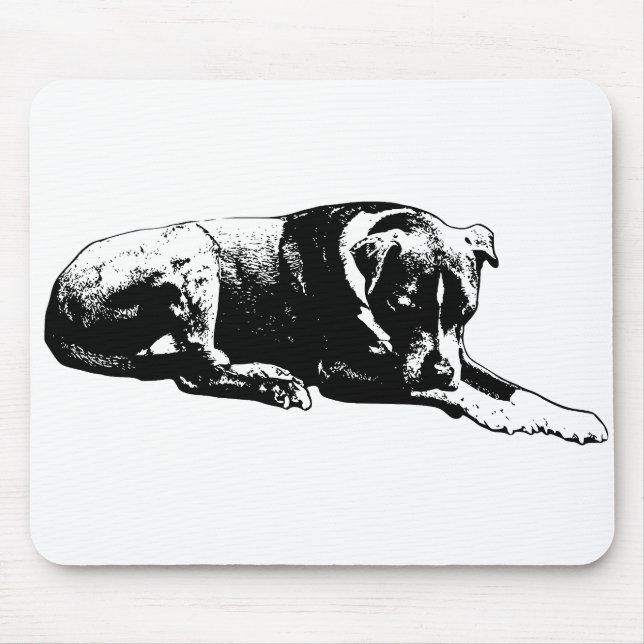 Clean Line Dog Mouse Pad (Front)