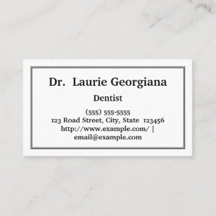 Clean & Low-Key Dentist Business Card