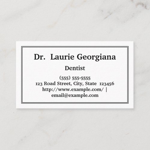 Clean  Low_Key Dentist Business Card