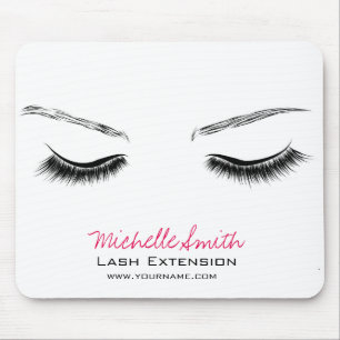 Clean Minimal Black Lash Extension Beauty Salon Mouse Pad