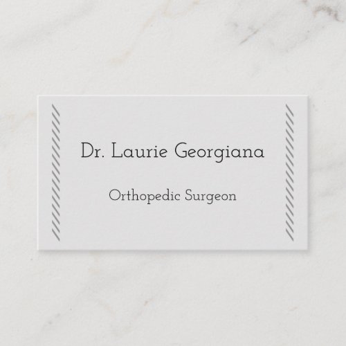 Clean  Minimal Orthopedic Surgeon Business Card