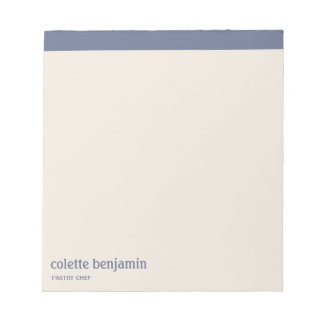 Clean Minimalist Blue-Grey & Pale Peach Notepad