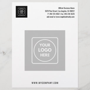 Clean Minimalist Business Watermark letterhead