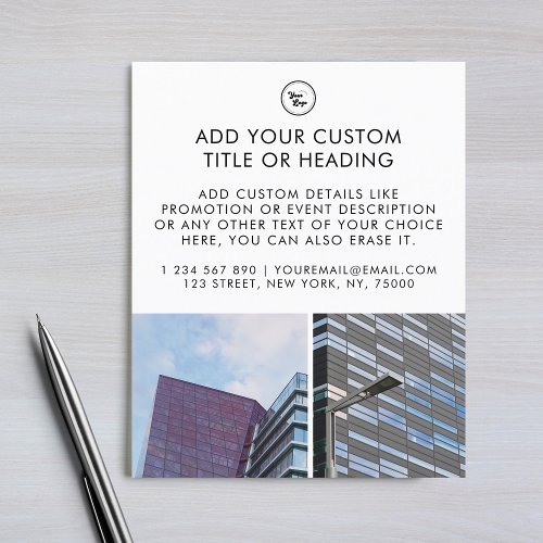 Clean Minimalist Custom Business Logo 2 Photo Flyer