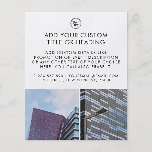 Clean Minimalist Custom Business Logo 2 Photo Flyer