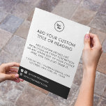 Clean Minimalist Custom Business Logo Social Media Flyer<br><div class="desc">This modern,  minimalist flyer would be great for your business/promotional needs. Easily add your own details by clicking on the "personalize" option.</div>