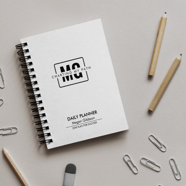 Clean Minimalist Custom Monogram Name Initials Planner (Creator Uploaded)