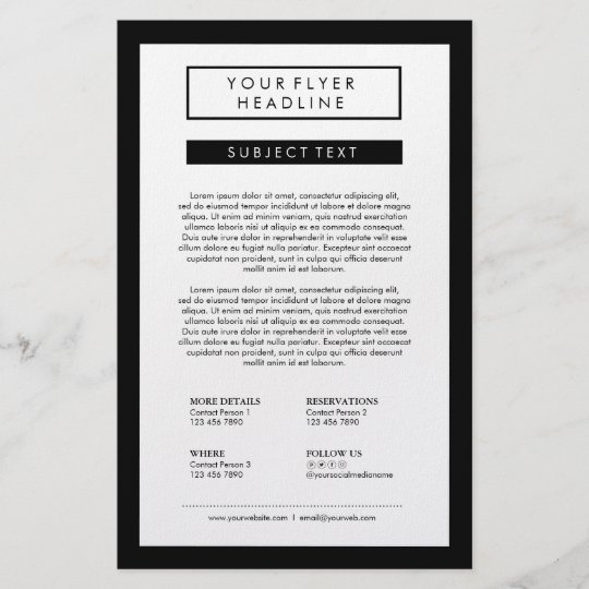 Clean Minimalist Social Media Luxury B W 5 5x8 5 Flyer Zazzle com Clean Minimalist Social Media Luxury B W 5 5x8 5 Flyer Zazzle com