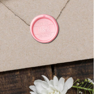 Clean Minimalist We Do Initials & Wedding Date Wax Seal Stamp