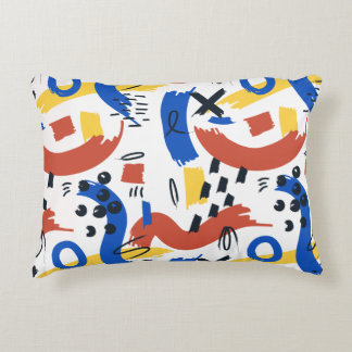 Clean Modern Abstract Pattern | Colorful Artistic  Accent Pillow