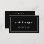 [ Thumbnail: Clean & Modern Attorney-At-Law Business Card ]