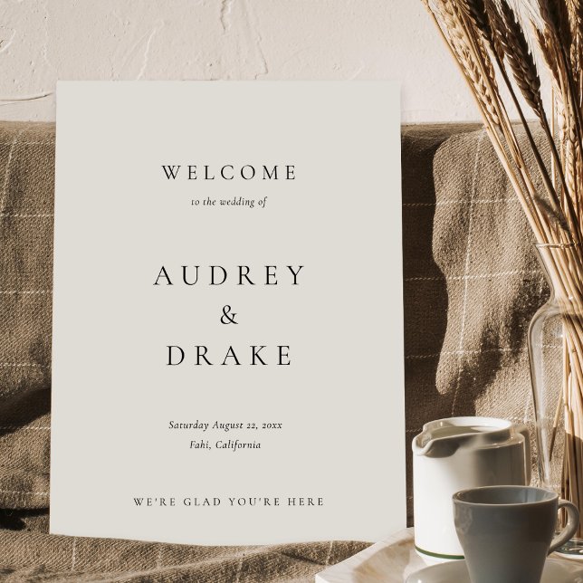 Clean Modern Black and White Wedding Foam Board (Creator Uploaded)