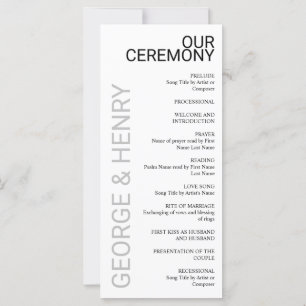 Clean Modern Black Gray White Wedding