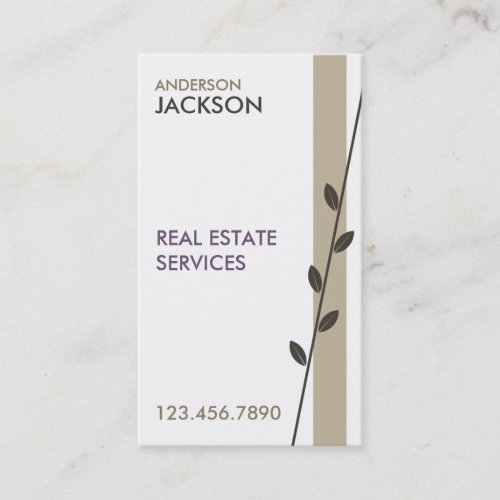 Clean Modern Branch Business Card