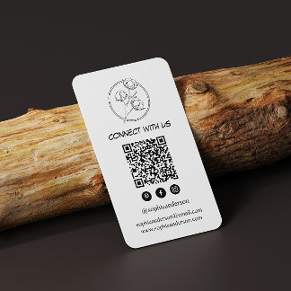 Clean Modern Branding with QR Code Business Card