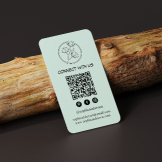 Clean Modern Branding with QR Code Business Card