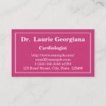 [ Thumbnail: Clean & Modern Cardiologist Business Card ]