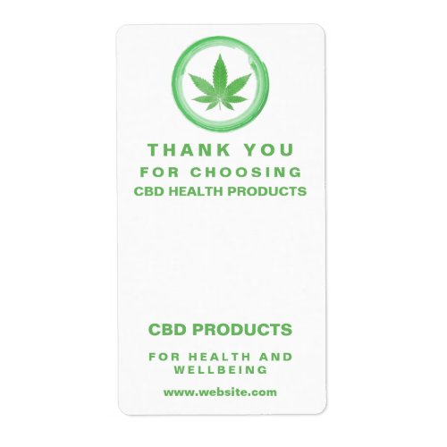 Clean Modern CBD Box Packaging Labels