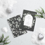 Clean modern elegant botanical green gray black holiday card<br><div class="desc">Clean modern elegant botanical green,  black gray simply classy botanical holiday christmas design.</div>