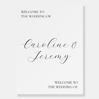 Clean & Modern Foam Wedding Welcome Sign