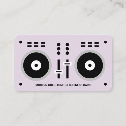 Clean Modern Light Purple  DJ  Business Card