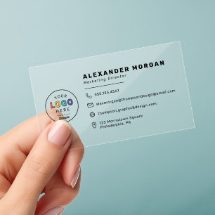 Clean Modern Professional Clear Business Cards