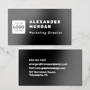 Clean Modern Professional Foil Spot Gloss Business Cards