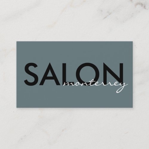 Clean, Modern Salon Business Card