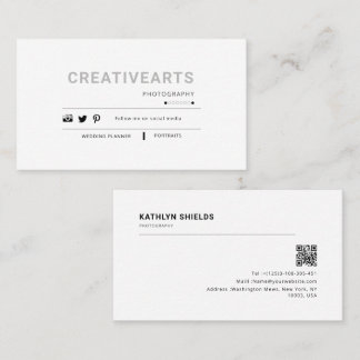 clean modern serif typography minimalist  business card