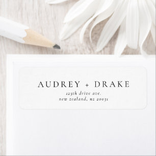 Clean Modern Wedding Return Address Label