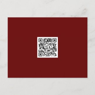 Clean Monochrome Flat Color QR Code Postcard