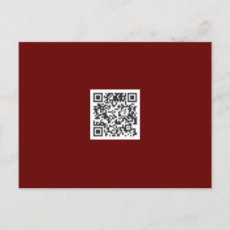 Clean Monochrome Flat Color QR Code Postcard