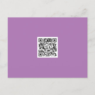 Clean Monochrome Flat Color QR Code Postcard