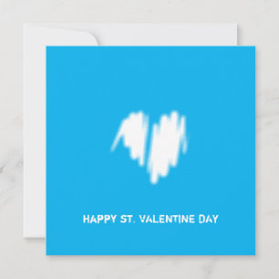 Clean Monochrome Modern White Heart QR Code Card