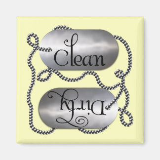 Clean N Dirty Dog Tags 4 (Dishwasher Magnet) Magnet