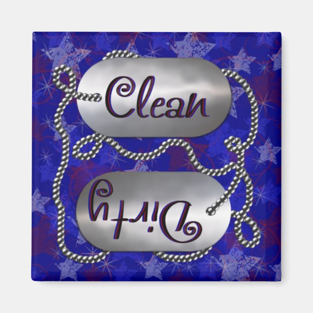 Clean N Dirty Patriotic 1 (Dishwasher Magnet) Magnet (Front)