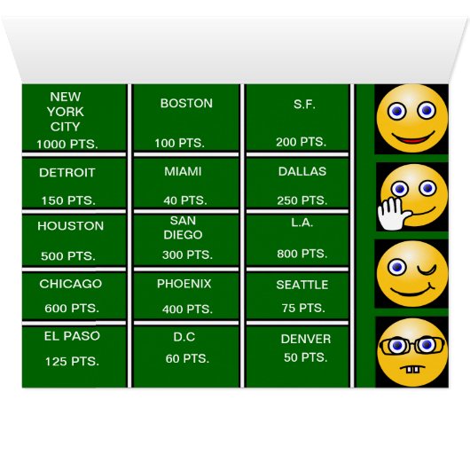 CLEAN NEW WORLD GAME CARD (U.S. EDITION) (Inside Horizontal (Bottom))