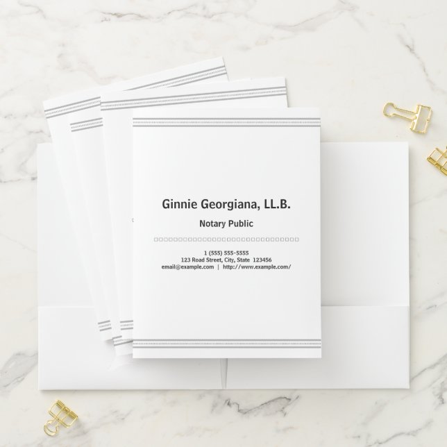 Clean Notary Public Pocket Folder (In Situ)