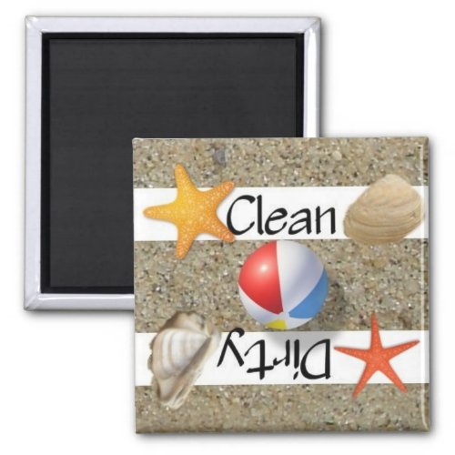 Clean or Dirty Beach Dishwasher Magnet