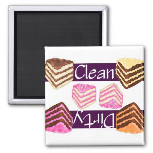 Clean or Dirty Cake Dishwasher Magnet