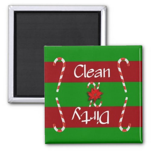 Clean or Dirty Candy Cane Dishwasher Magnet