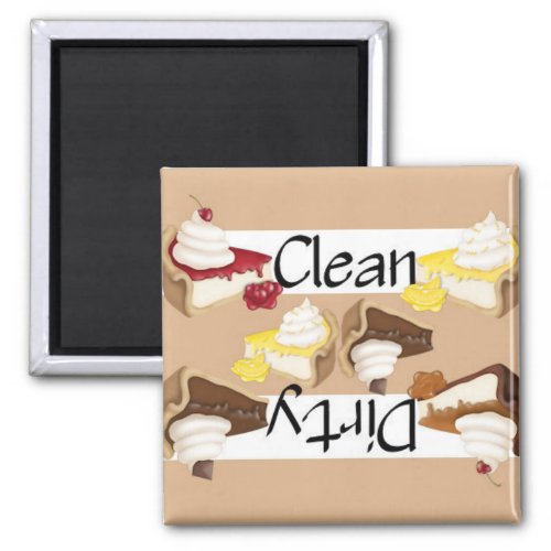 Clean or Dirty Cheesecake Dishwasher Magnet